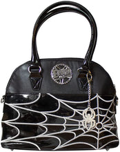 Load image into Gallery viewer, Elvira Macabre Mobile Black Web Purse Silver Edition By Kreepsville 666