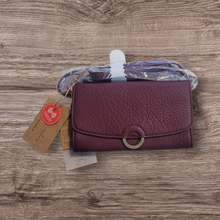 Load image into Gallery viewer, Ampere Creations Agnes Wallet Crossbody Eggplant Vegan Leather