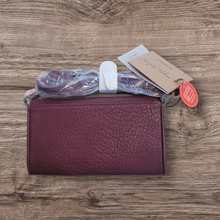 Load image into Gallery viewer, Ampere Creations Agnes Wallet Crossbody Eggplant Vegan Leather
