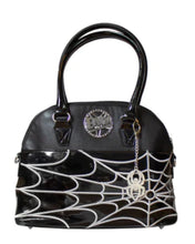 Load image into Gallery viewer, Elvira Macabre Mobile Black Web Purse Silver Edition By Kreepsville 666