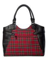 Load image into Gallery viewer, Calling Of The Eclipe Handbag Purse Red Tartan By Banned Apparel