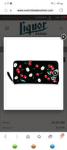 Load image into Gallery viewer, Cherry Daisy Black Wallet By Liquor Brand