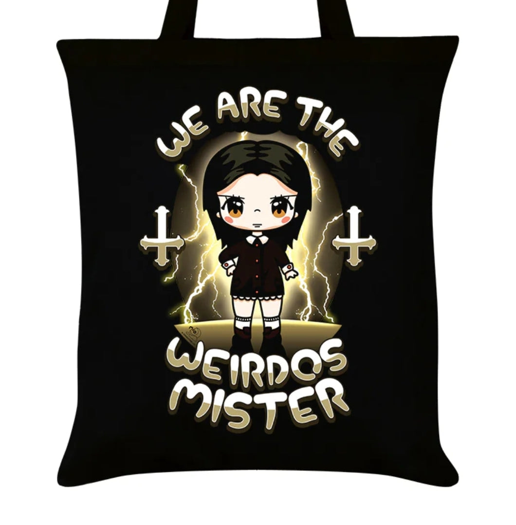We Are The Weirdos Mister Black Tote Bag By Mio Moon
