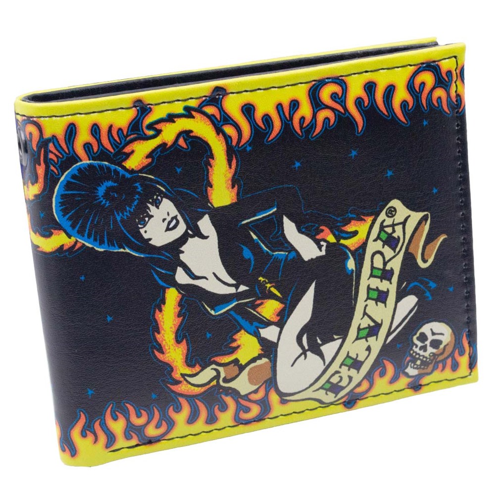 Elvira Flame Tattoo Bi-Fold Wallet By Kreepsville 666