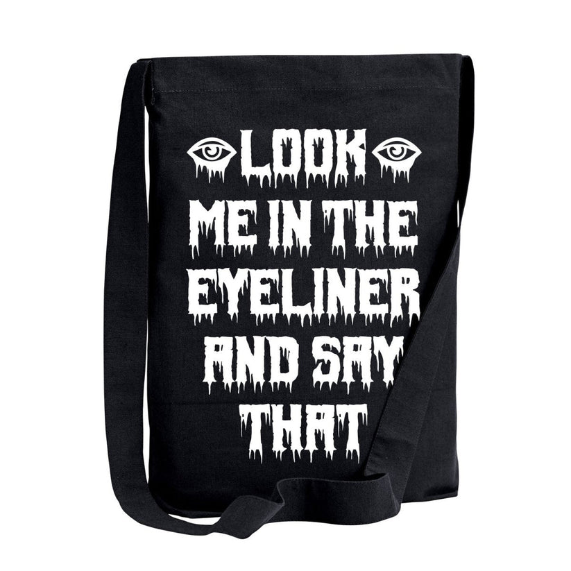 Look Me In The Eyeliner Crossbody Sling Tote Bag By Too Fast