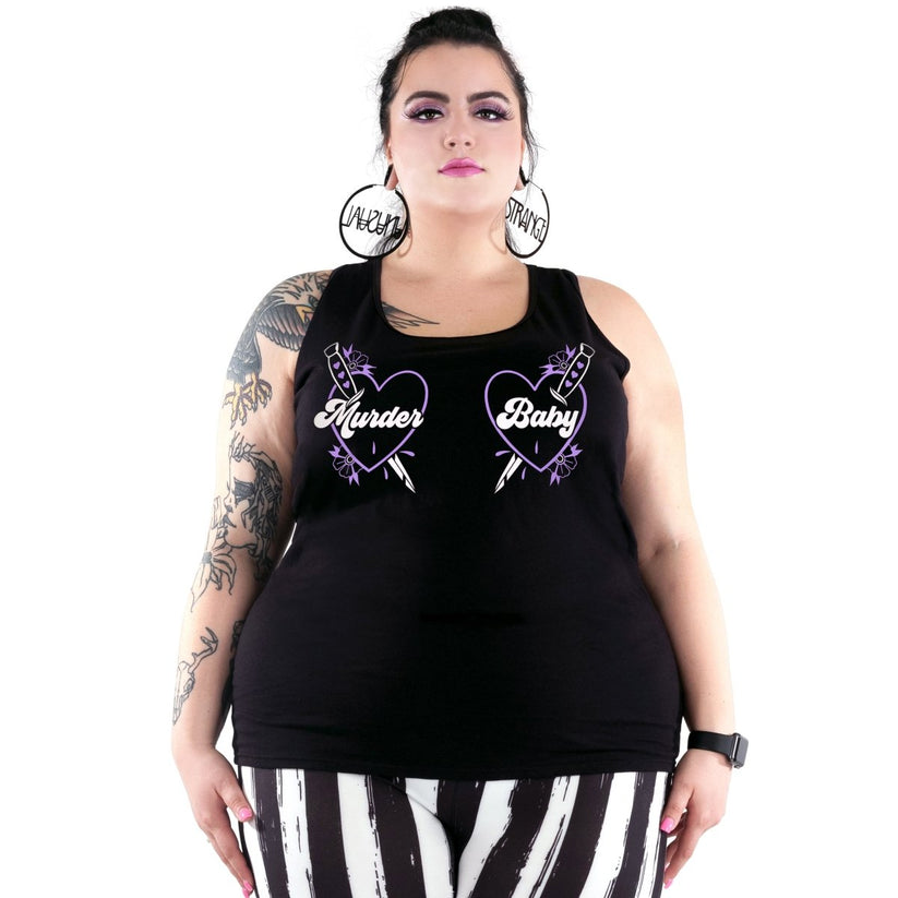 Murder Baby Graphic Tank Racerback Tank By Too Fast