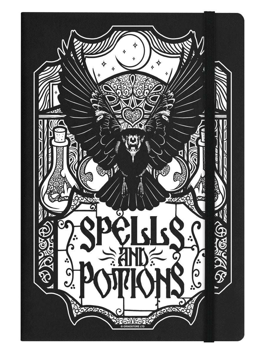 Spells And Potions A5 Black Hard Cover Notebook Journal