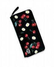 Load image into Gallery viewer, Cherry Daisy Black Wallet By Liquor Brand
