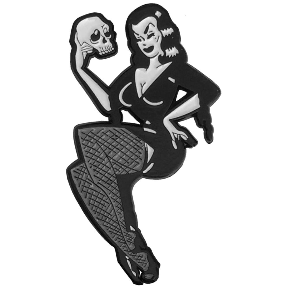 Vampira Skull Enamel Pin By Kreepsville 666