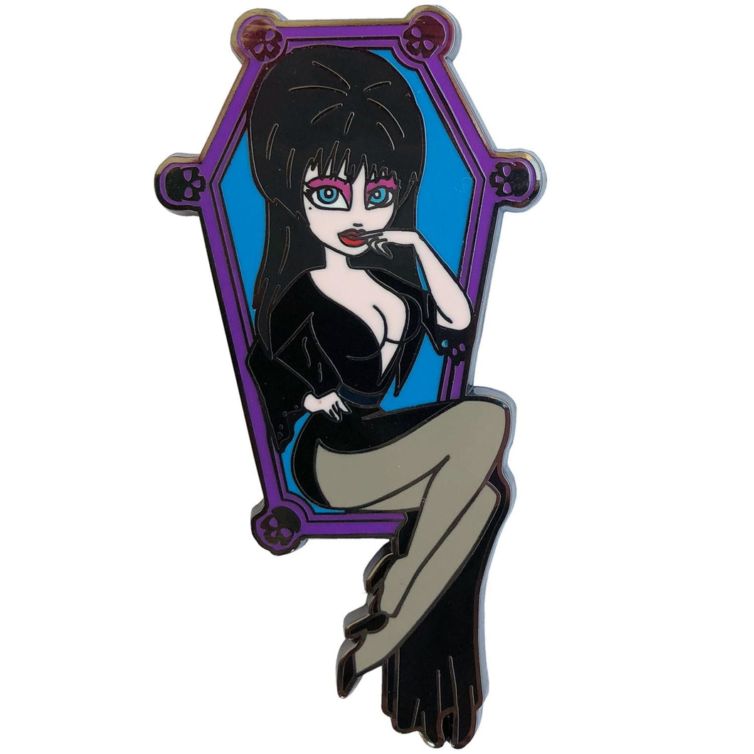 Elvira Coffin Cutie Enamel Pin Badge By Kreepsville 666