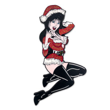 Load image into Gallery viewer, ELVIRA SANTA SUIT XL ENAMEL PIN By Kreepsville 666
