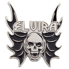 Load image into Gallery viewer, Elvira Tattoo Logo Enamel Pin By Kreepsville 666
