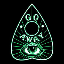 Load image into Gallery viewer, Go Away Glow Planchette Enamel Pin By Kreepsville 666
