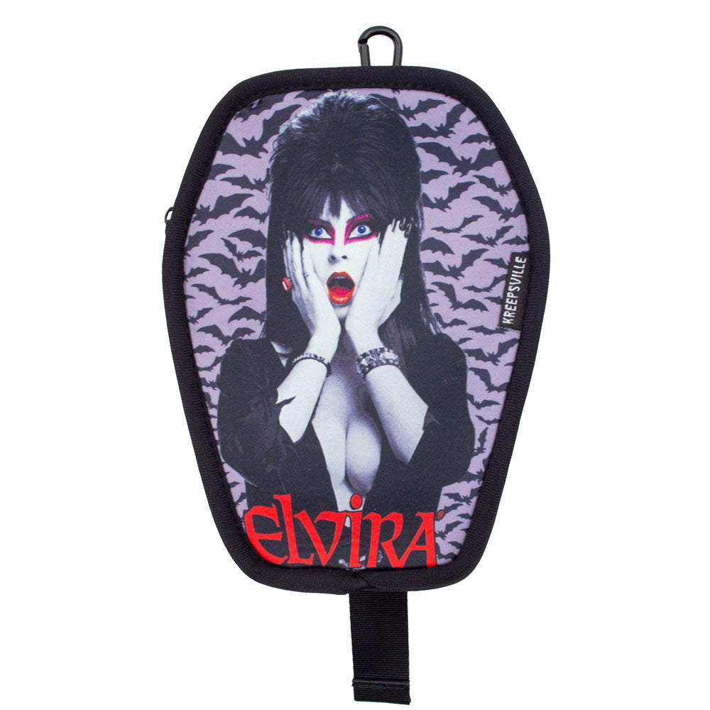 Elvira Bats Coffin Clip Pouch By Kreepsville 666