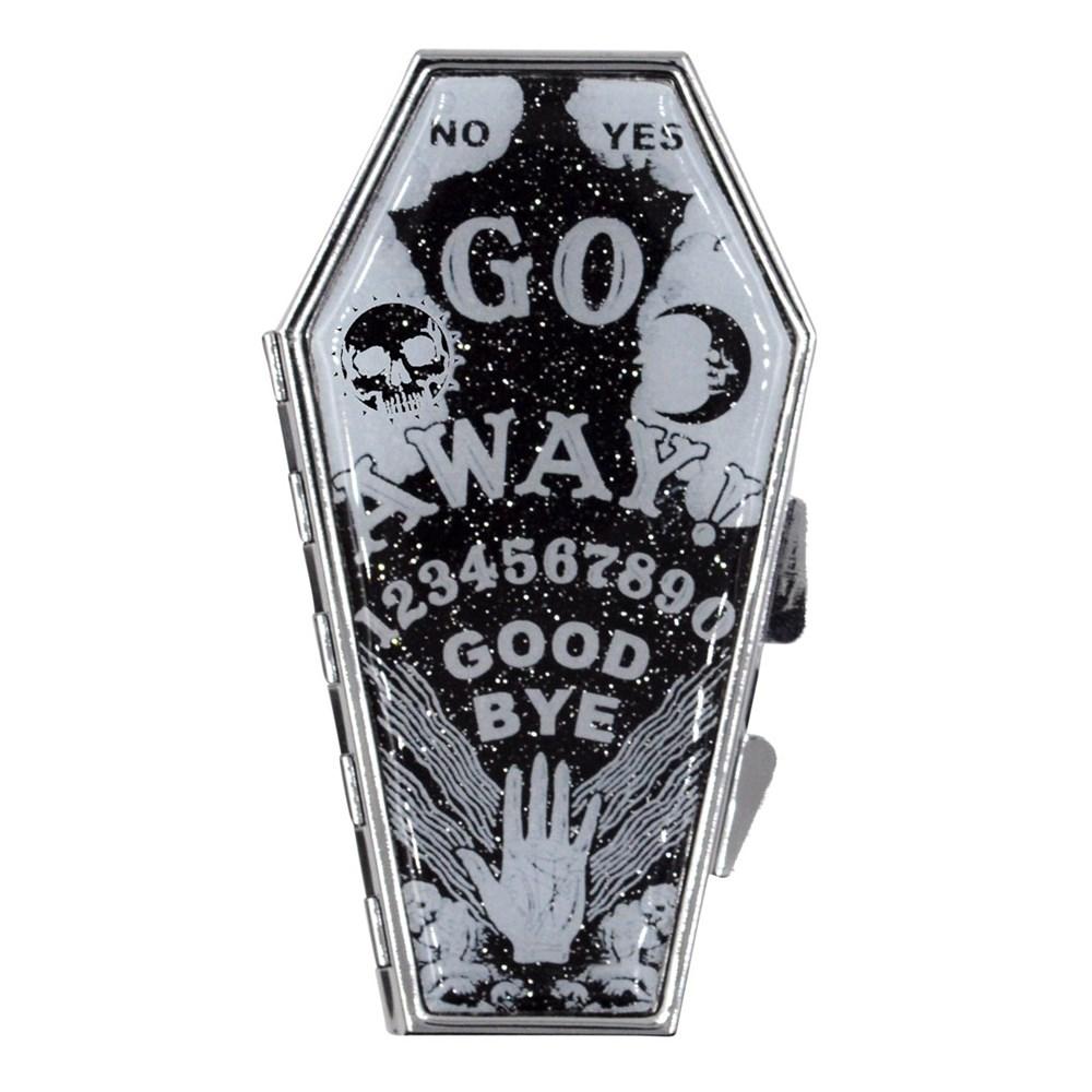 Go Away Ouija Coffin Compact Mirror By Kreepsville 666