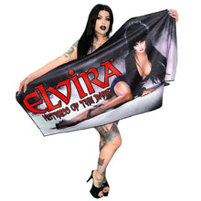 Load image into Gallery viewer, Elvira Classic Red Logo Coffin Beach Towel By Kreepsville 666
