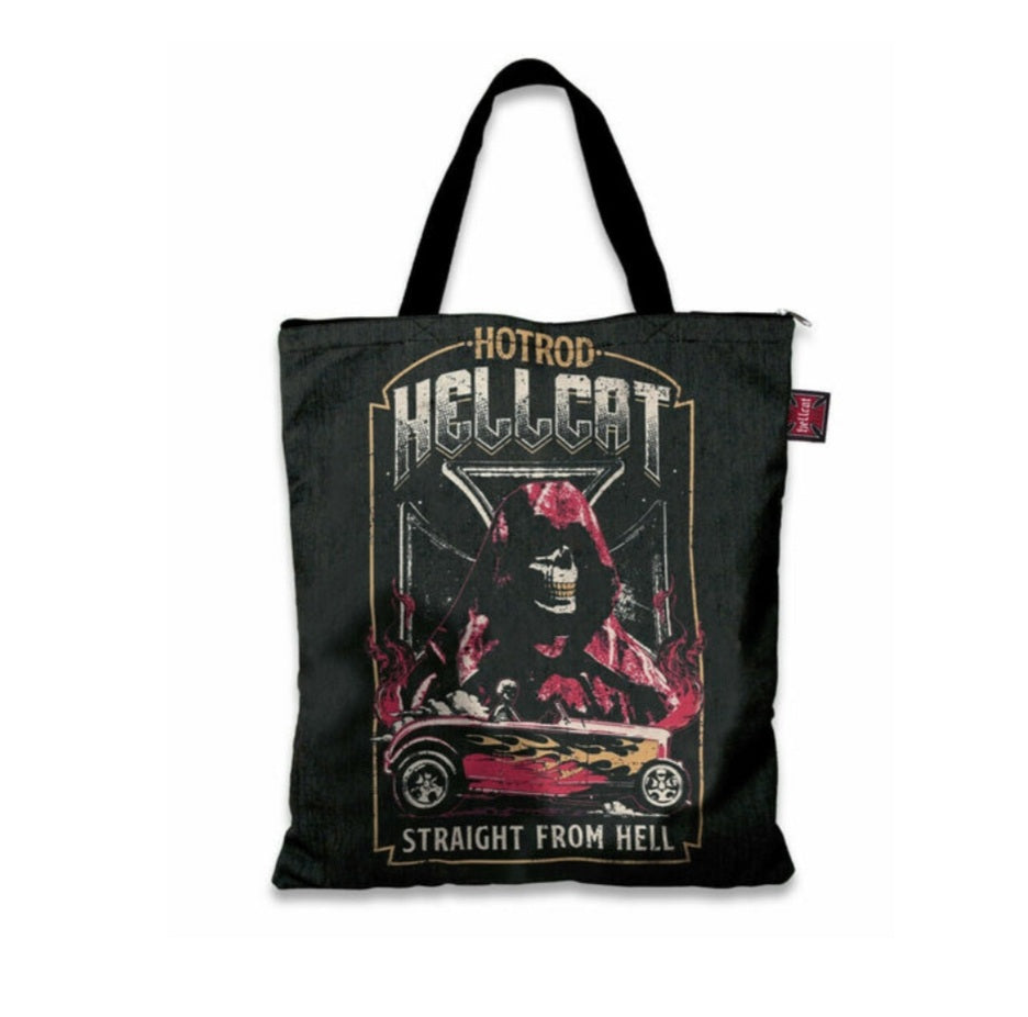 Straight From Hell Canvas Tote Bag HotRod HellCat