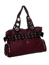 Load image into Gallery viewer, Handcuff Handbag Red And Black Stripes By Banned Apparel
