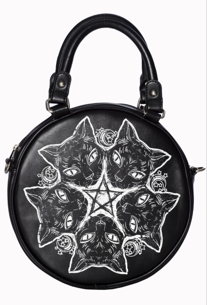 Esotericat Round Bag Purse By Banned Apparel