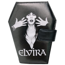 Load image into Gallery viewer, Elvira Coffin Wallet Classic Hands Logo By Kreepsville 666
